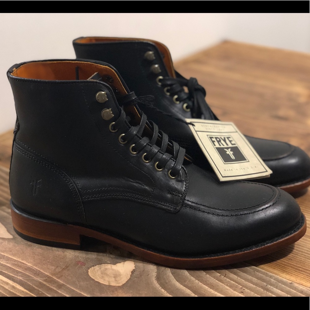 Men’s New Frye Walter LaceUp Military Boots SZ 9.5